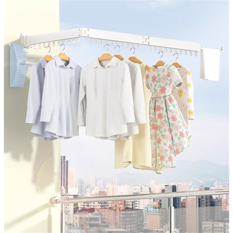 Spacemaster Pro Retractable Folding Clothes Rack, 4.72" H x 57.85" W x 9.05" D