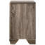 Table de chevet à 2 tiroirs au fini taupe délavé, structure rectangulaire, structure, tiroirs doubles pour le rangement dans la chambre à coucher, 27 pouces de hauteur et 23,5 de largeur avec couleur, fabrication, chambre spacieuse, profondeur de 16,5 po
