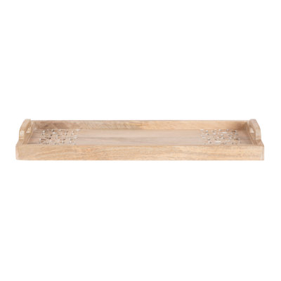Rodcliff Mango Wood Rectangle Tray with Handles