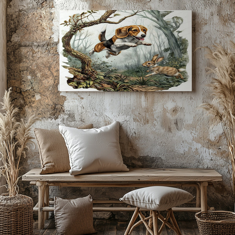 Reproduction d'art sur toile Beagle, 11 x 14 in