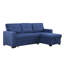 Lin rembourré avec méridienne escamotable et coussins de dossier amovibles, couleur bleue pour recevoir, accommoder et offrir une expérience supérieure aux invités 3 modulaires en tissu, fabrication de coussins