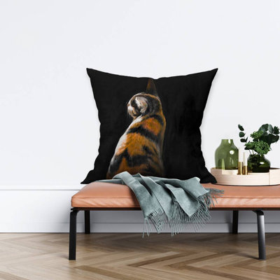 Spotted cat - 26"x26" Throw pillow - Poly twill - Print on demand