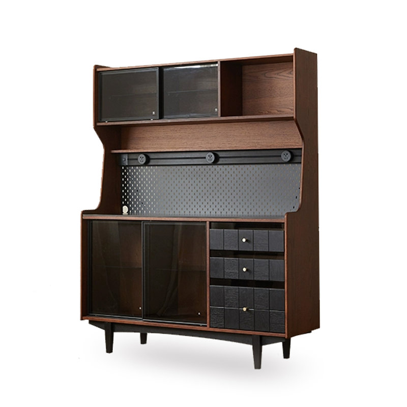Buffet en bois massif noir