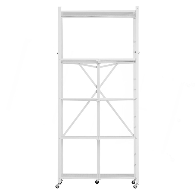Tablette de rangement pliante avec roulettes