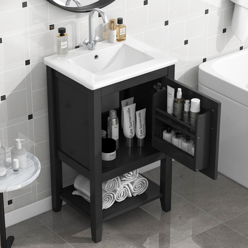 Liljan 20" Single Bathroom Vanity Set, Black