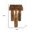  Industrial 24" Brown Distressed Reclaimed Wood Square End Table
