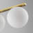 5-Light Mid-Century Opal Glass Bubble Linear Pendant