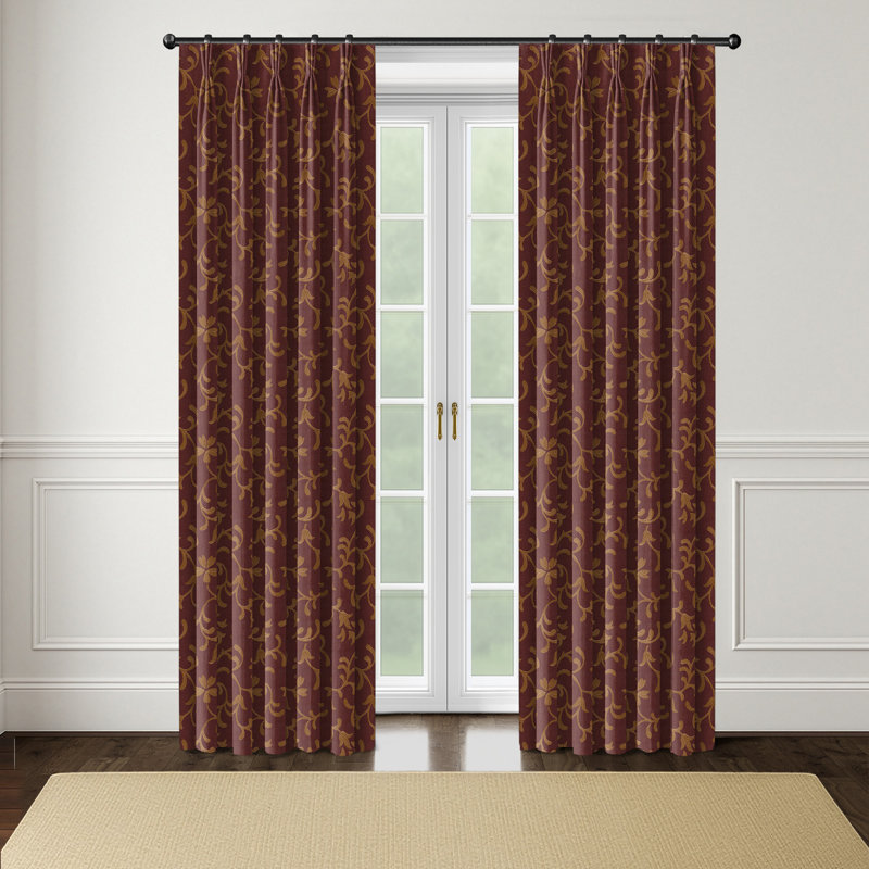 Paire de rideaux Venetian, Grenat, L 40 po x L 132 po