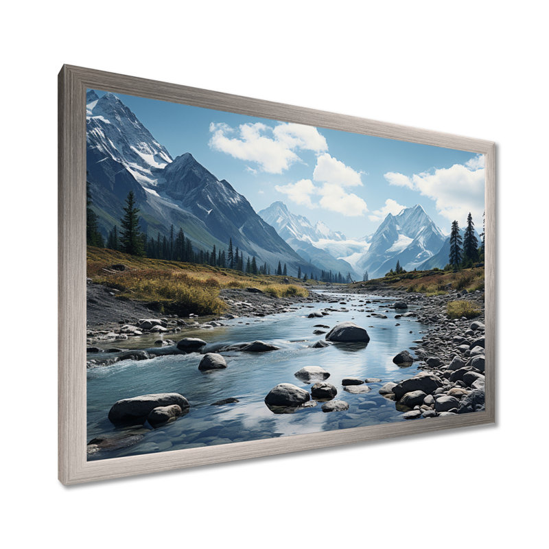 Bensyn Canada Rocky Mountain Majesty II sur toile, H 30 po x l 40 po x P 1,5 po, Cadre photo argenté