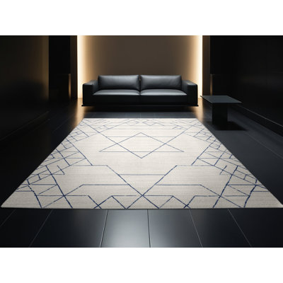 Tapis abstrait moderne et contemporain lavable à la machine en Hanoukka Champlost gris - Reliure grise