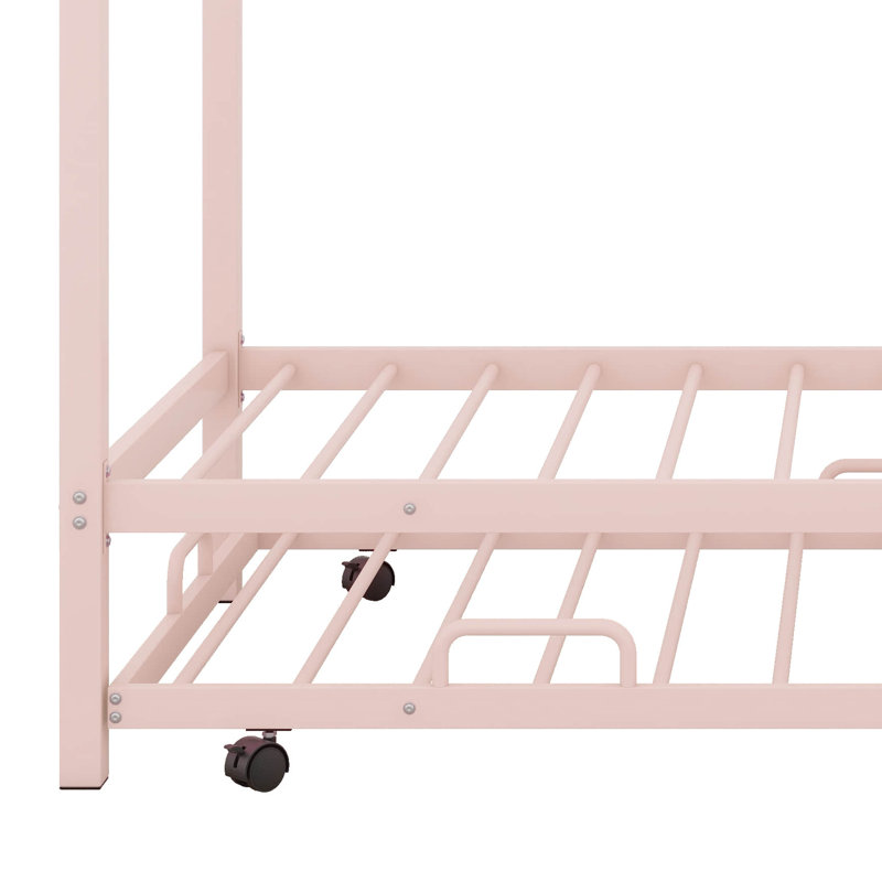 Lit plateforme en métal Bousov, Rose