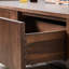 Table basse moderne simple en noyer noir