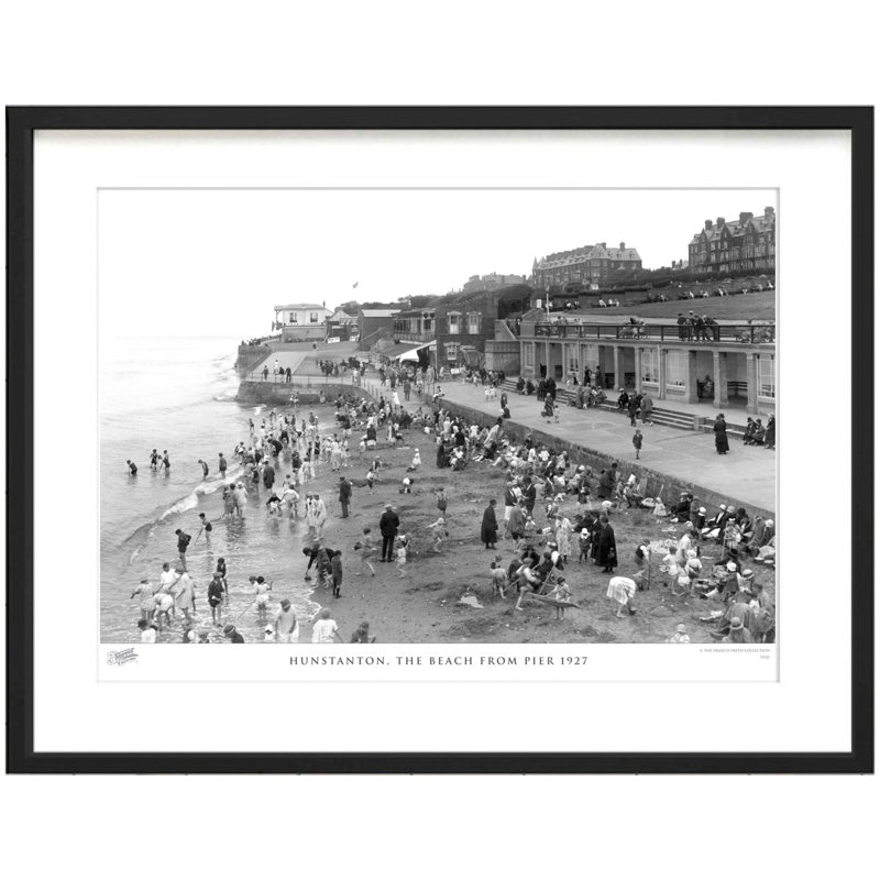 Hunstanton, The Beach From Pier 1927 by Francis Frith - Single Picture Frame Print, 45cm H x 60cm W x 2.3cm D