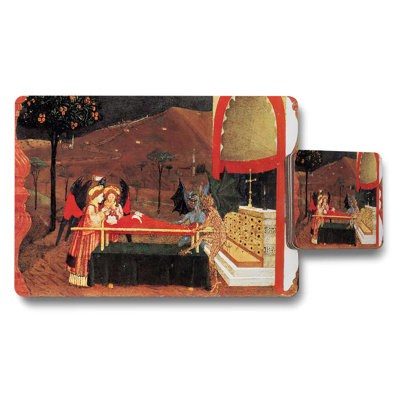 Vintage Medieval Scene Placemat And Coaster Set Decorative