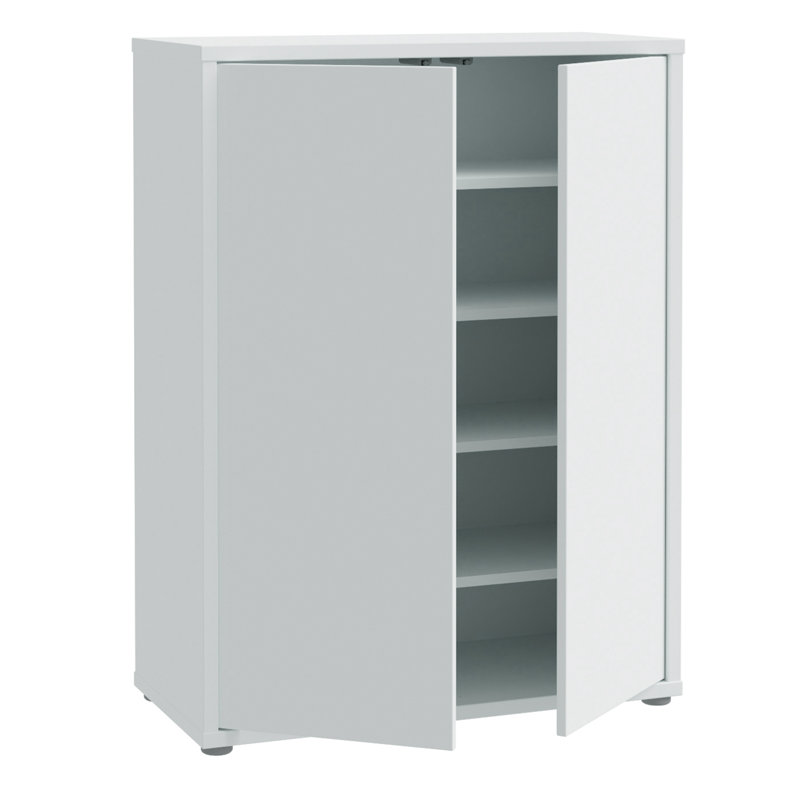 Alice Springs 8 Pair Shoe Storage Cabinet, Grey