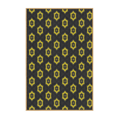Tapis vert/noir à motifs Jackqueline