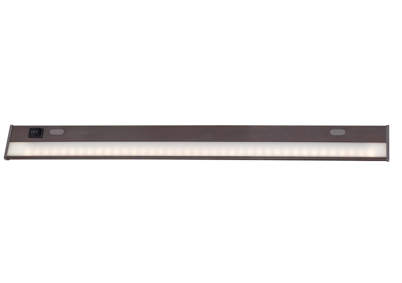 Barre d’éclairage de dessous de meuble 22 po del, Brun/bronze