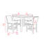 Ensemble de table de comptoir 5 pièces avec siège en velours 42 pouces Annuziata-760807981