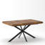 Table de salle à manger rectangulaire de 55,11 po à 70,86 po avec plateau en bois antique et plaque en relief de même couleur, avec boîte de rangement, convient aux salles à manger, aux cuisines et aux salons, brun-1368952603