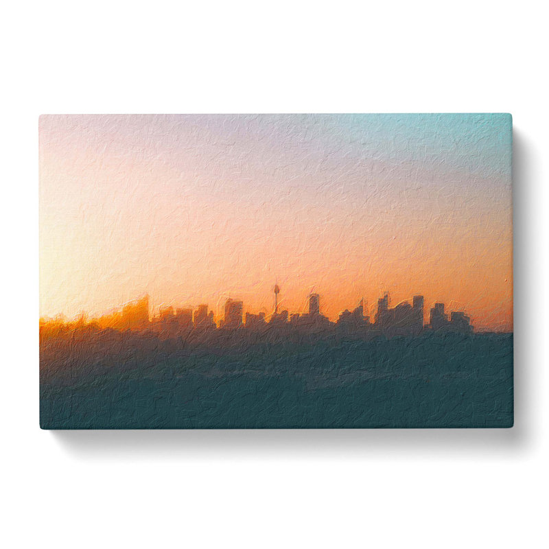 The Sydney Australia Skyline - Wrapped Canvas Painting, 40cm H x 60cm W x 3cm D