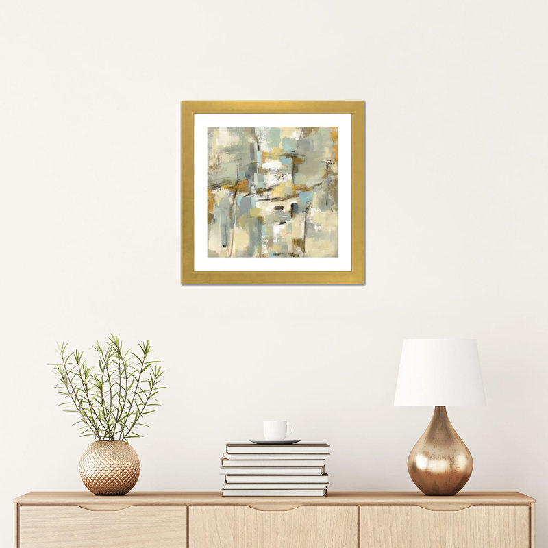 Vieux port par Silvia Vassileva - reproduction d'art, Gold Paper, Blanc, H 16 po x l 16 po x p 1 po