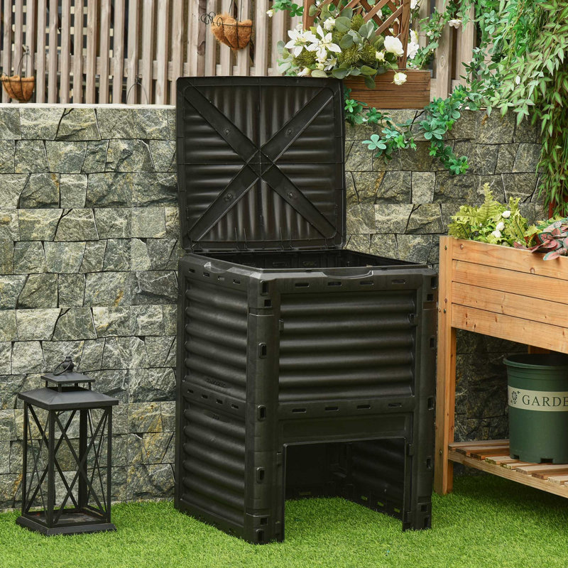 Composteur d'extérieur à grande capacité 80 gallons Outsunny Garden Compost