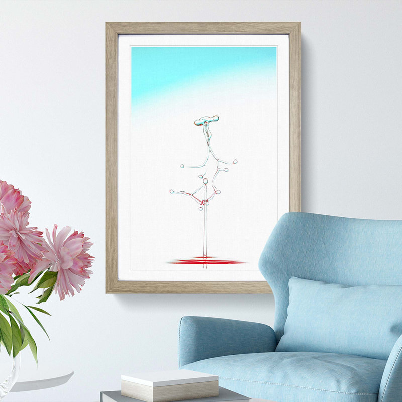 Making a Splash in Abstract - Framed Print, 65cm H x 48cm W x 2cm D, Oak Framed