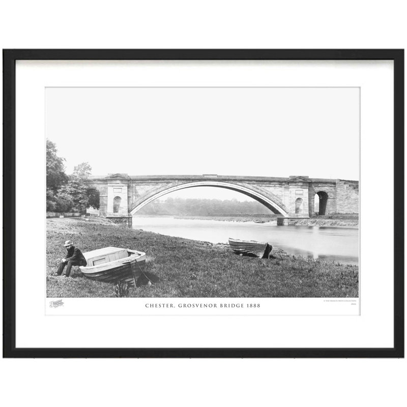 Chester, Grosvenor Bridge 1888 by Francis Frith - Single Picture Frame Print, 60cm H x 80cm W x 2.3cm D