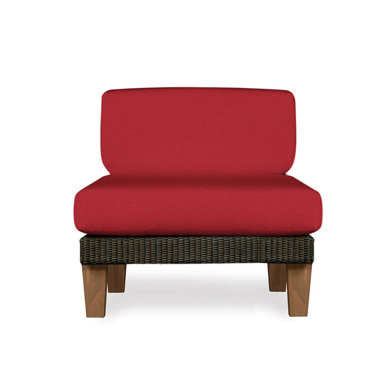 Catalina Outdoor Teak Lounge Chair, Mink, Demo Oatmeal