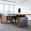 Bureau de direction en bois massif en L noyer avec tiroirs-1266942758-1266942757