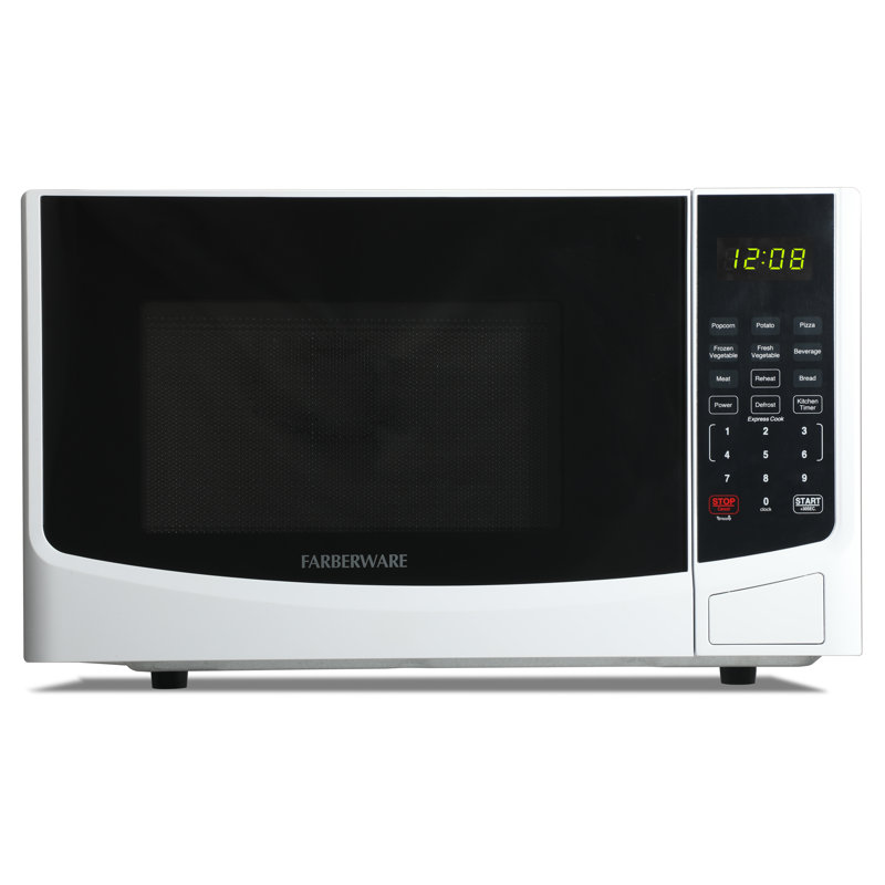 Farberware 0.9 Cu. Ft. White Microwave Oven, 900w, White