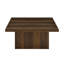 Ensemble 2 pièces table basse et table de bout carrée, pin foncé-922503488