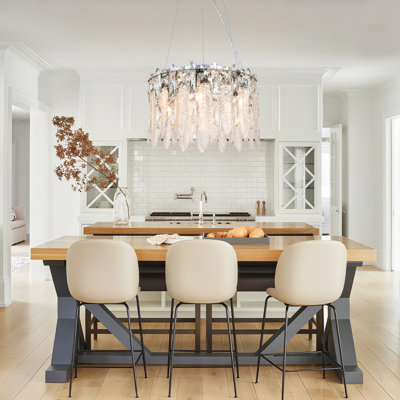 Luminaire suspendu moderne en verre de style lustre en cristal 6 lumières Modern