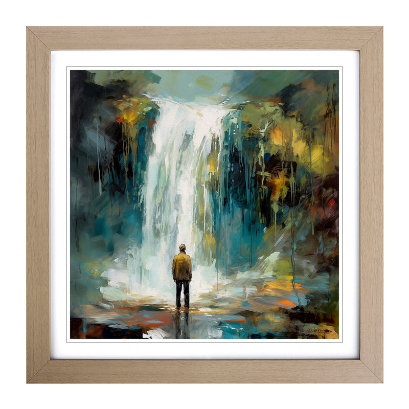 Waterfall No.3 - Framed Print, Oak