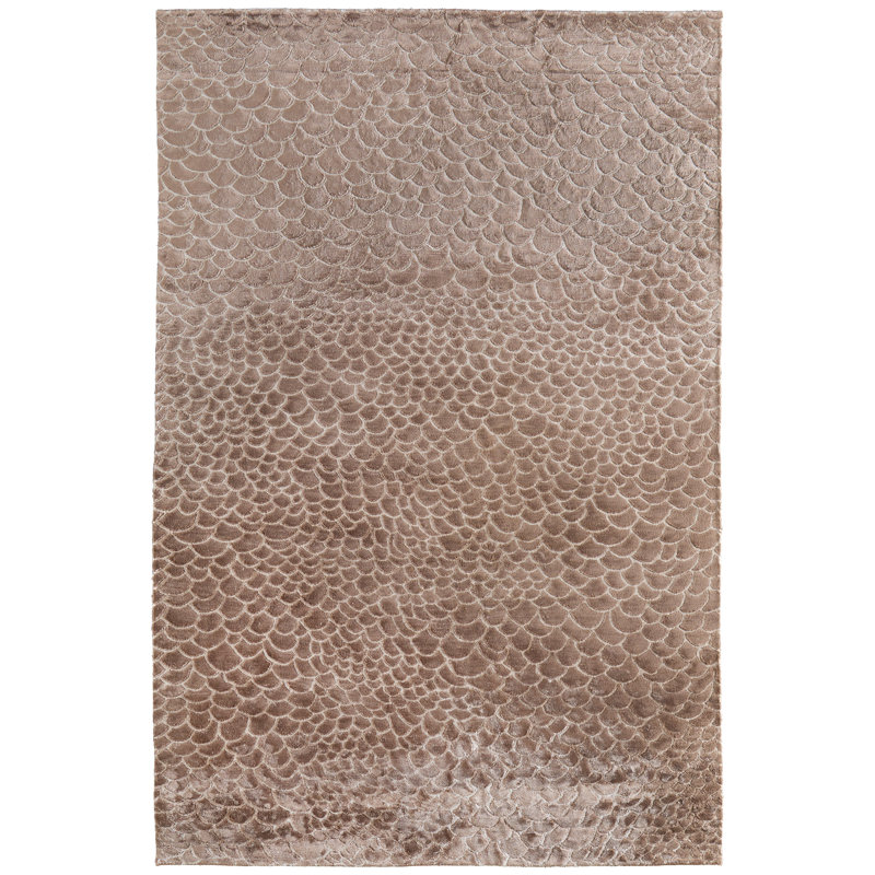 Tapis brun Kashgar, Rectangle 7 pi 9 po x 9 pi 9 po