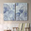 «Blue Nautilus», toile tendue avec châssis I-Premium - prête à être accrochée-108955166