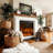 Built In Electric Fireplace With 12 Flame Colors, Remote Control