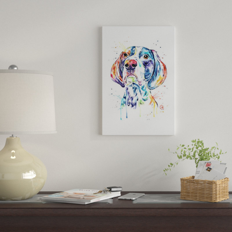 « pointer » par lisa whitehouse, impression sur toile, H 26 po x l 18 po x P 1,5 po, Pas de tapis, Toile tendue