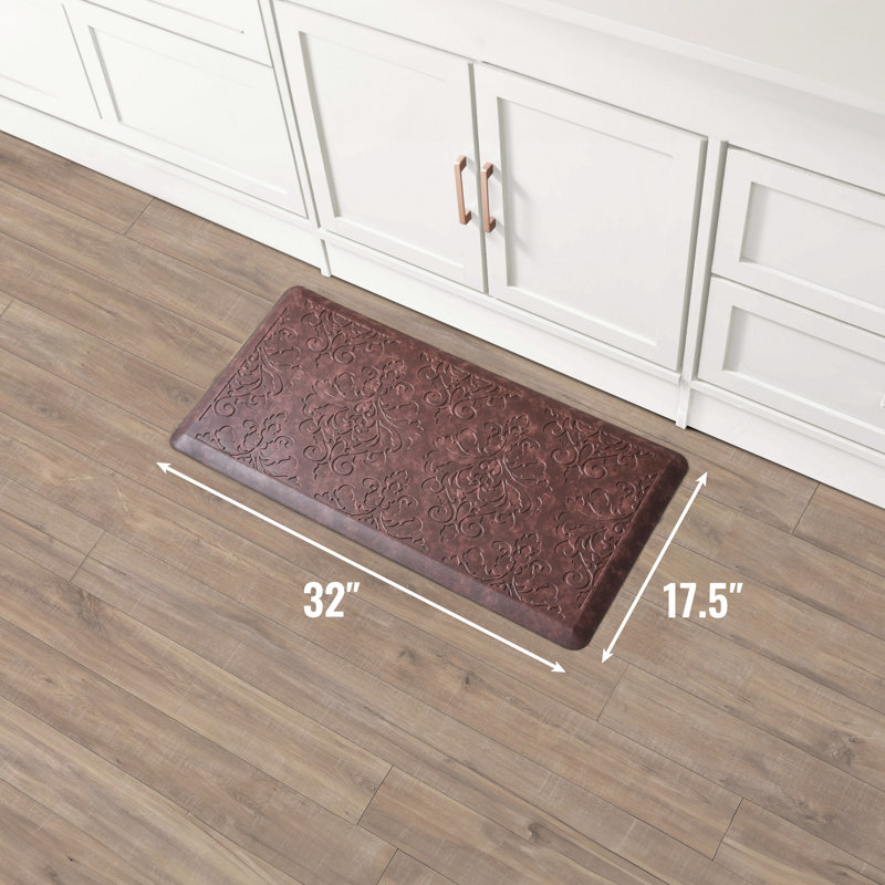 Embossed Soothing Comfort Anti-Fatigue Mat, Red, Rectangle 1'5.5" x 2'8"