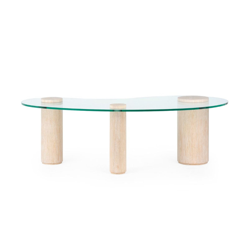 Scarlotti Coffee Table, 16.75" H x 52.25" L x 28" W, Sand