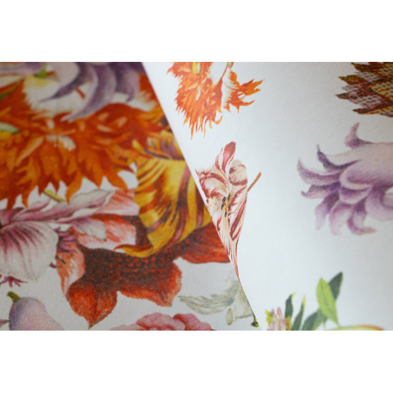 Tropical Collection 4 Panel Wall Mural 8.8' L x 110.2" W in A Flower Rain Design, Coconut