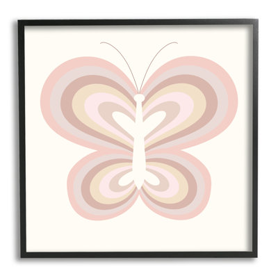 Illustration pour enfants, ailes de papillon, arc-en-ciel
