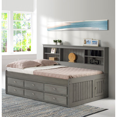 Jearl Full Size Wood Loft Bed With Built-in Wardrobes, Cabinets and Drawers