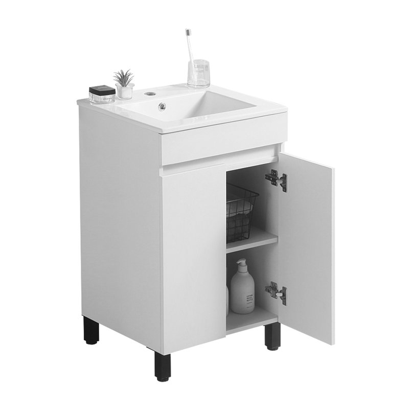 Meuble-lavabo de 20 po blanc (sans lavabo en céramique)