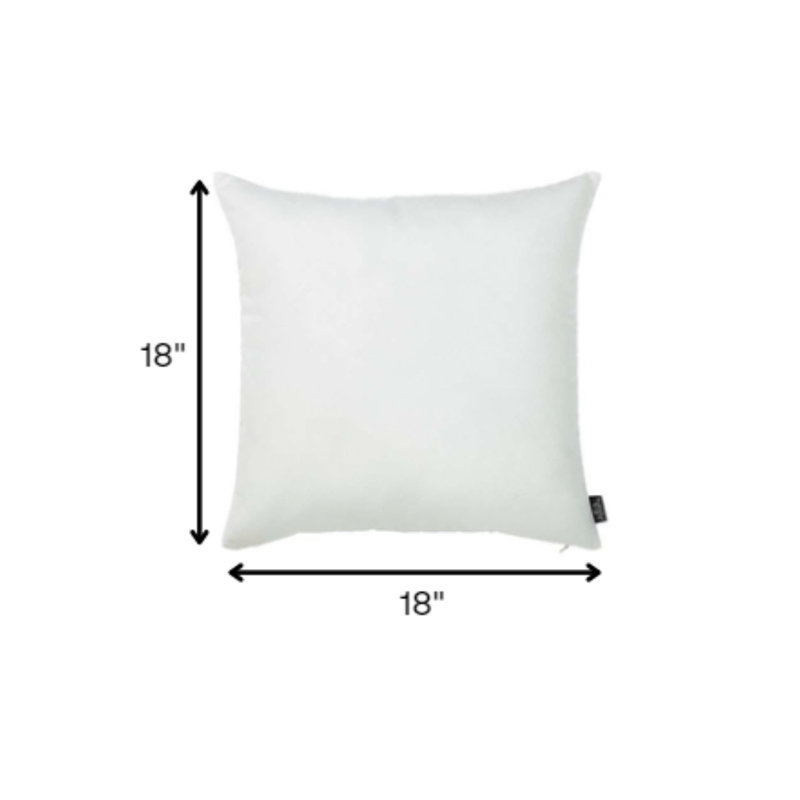 Coussin lombaire, Blanc, Carré, H 18 po x l 18 po