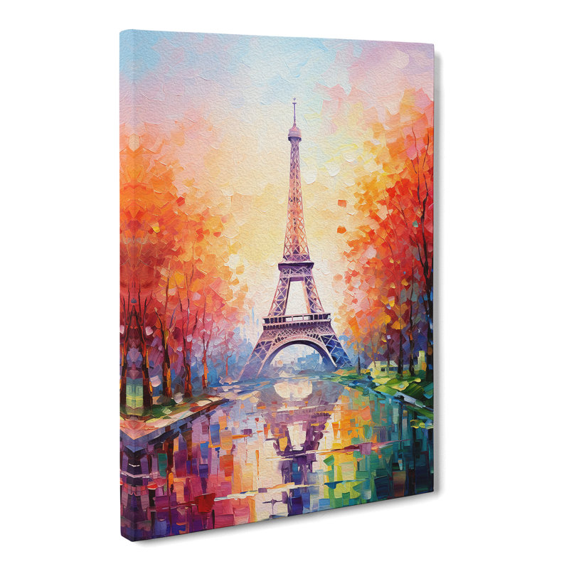 Eiffel Tower Impressionism - Wrapped Canvas, 76cm H x 50cm W x 3cm D