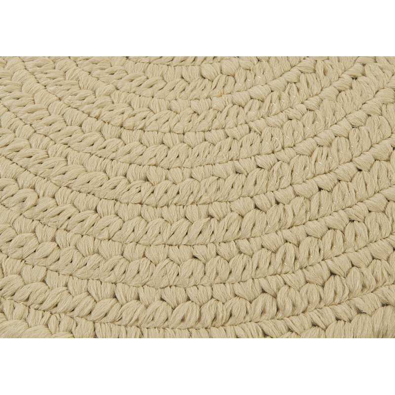 Tapis de type lin réversible pour l'intérieur et l'extérieur Audryanna, Rond 6 pi