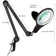 Lightview Pro 33 in. Adjustable Swing Arm Integrated 2.25X Magnifying LED Desk Clamp Lamp
