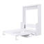 Grand lit escamotable avec tablette, blanc