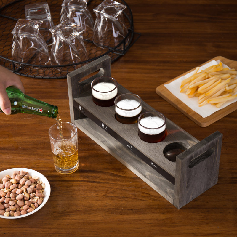 4 Piece 148ml Glass Beer Flight Set